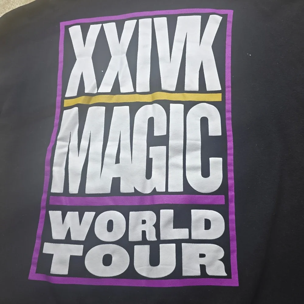 XXIVK‎ Magic World Tour Graphic Sweatshirt Black Men's Size L - Picture 7 of 11
